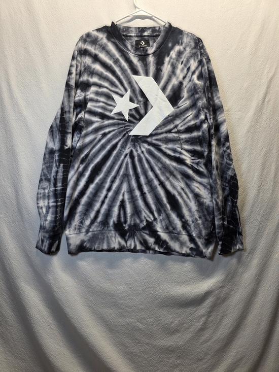 Converse Other - Converse Sweater Mens Tie Dye Sweatshirt Black & White Long Sleeve Size Medium